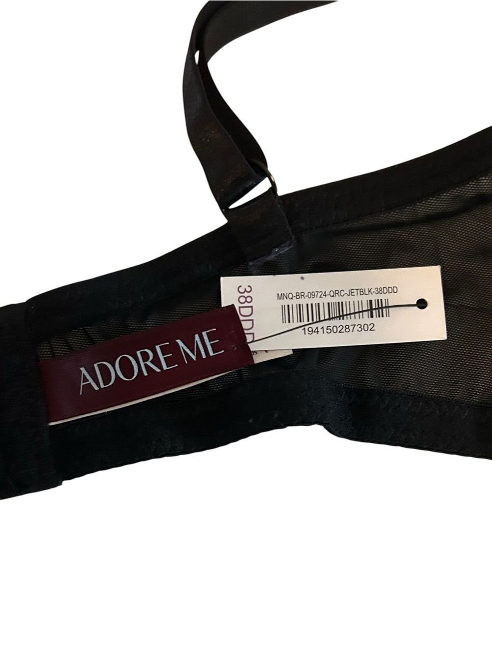 NWT Adore Me Kaia Unlined Bra Women’s SZ 38DDD in Black - Picture 6 of 7